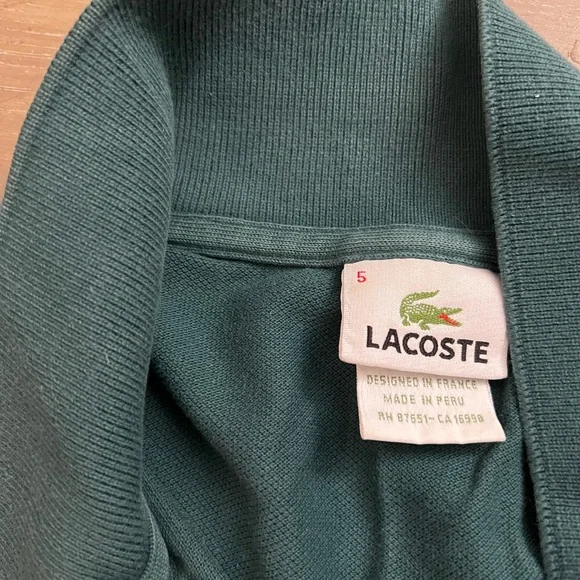 Lacoste Polo T-shirt, Size 5, Forest Green - Picture 2 of 4